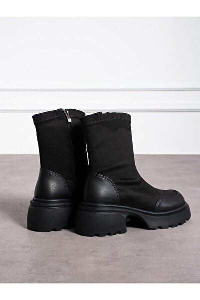 Demashoes Yüksek Taban Fermuarlı Streç Su İtici Bot