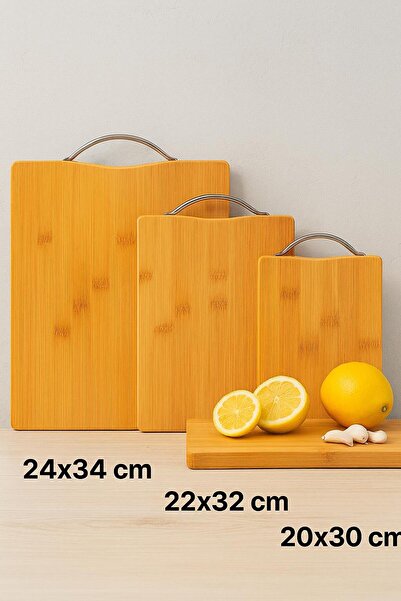 İLİVA 3-Piece Bamboo Cutting Board - Luxury Chopping Board for Vegetables, Meat, Bread