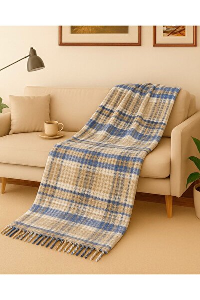 Dinarsu Cozy Life Pamuklu Skoç Tv Battaniyesi 130x170