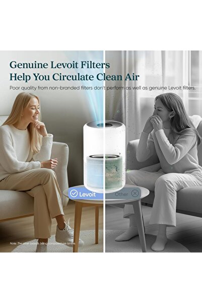 Levoit فلتر هواء بديل 3 في 1، أصلي H13 HEPA مع كربون نشط، Core300-RF، عبوة واحدة، أبيض