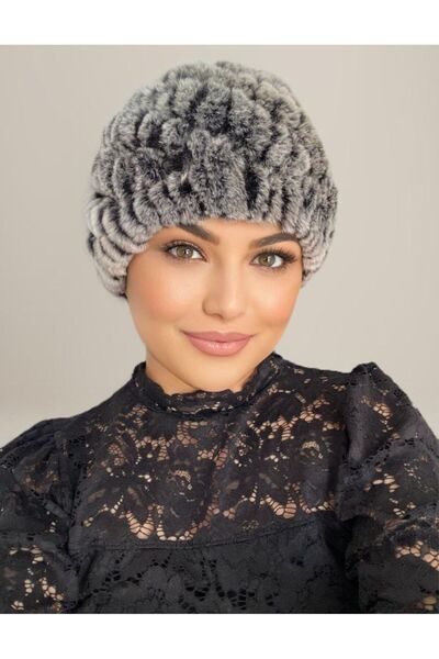 Confortino Elegant and warm ALISE fur hats - universal size, lined inside