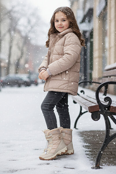 DİGGO KİDS Kız Çocuk Kışlık Sıcak Tutan Kar Botu - Su Geçirmez Outdoor Kar Botu