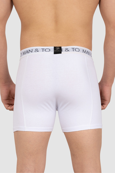 MAN&TO Men's Boxer Shorts, White, Single Item
