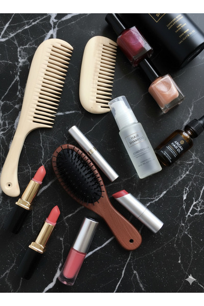 AYSAN 100% Natural Handmade Boxwood Comb Set – Special Set of 2 for Electric Hair Dryers and Fine Hair