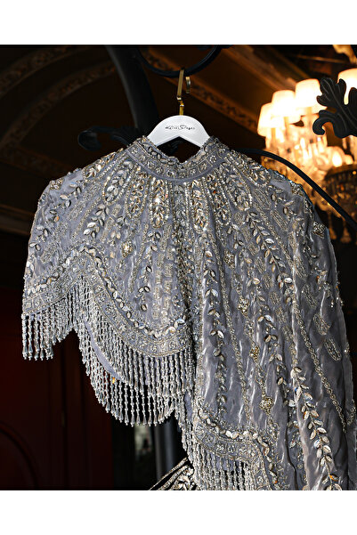 DUBAİ Taşlı Pelerin