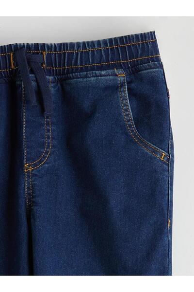 LC Waikiki Indigo Beli Elasticated Waist Fleece Lined Boys' Jeans (W5)