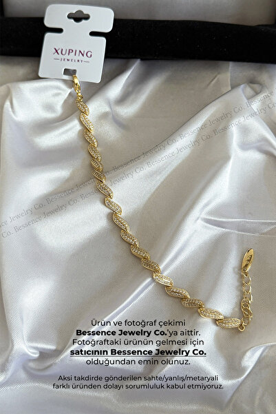 Bessence Jewelry Co Xuping 14K Gold Burgu Yaprak Model Çelik Bileklik - 17+4C...