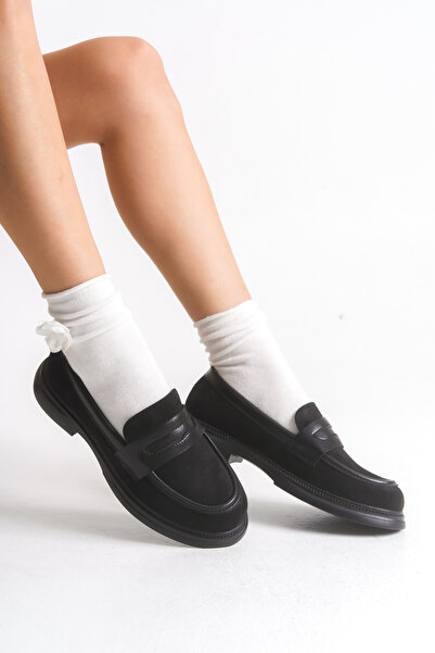 LEVONYA Γυναικείο Μαύρο Σουέντ Ορθοπεδικό Μοκασίνι