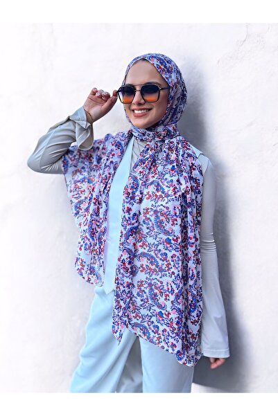 Loren Moda Desenli Şifon Şal Lavanta