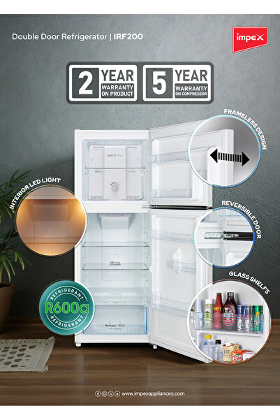 İMPEX 201L No Frost Refrigerator (IRF200)
