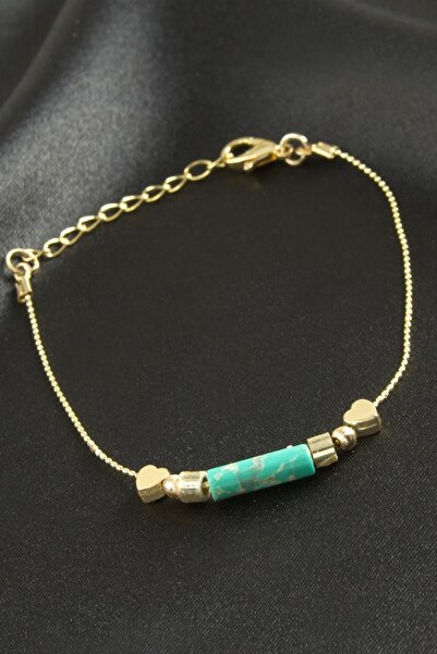 CT STONES سوار من حجر الفيروز على شكل قلب