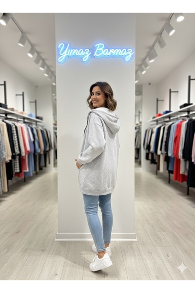 YILMAZBARMAZ Women's Three-Thread Inside Fleece-Lined Sweatshirt