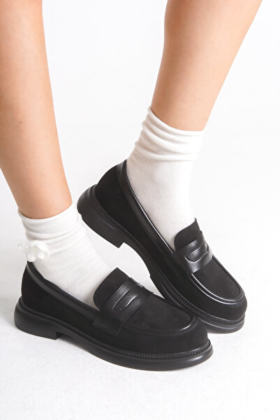 LEVONYA Γυναικείο Μαύρο Σουέντ Ορθοπεδικό Μοκασίνι