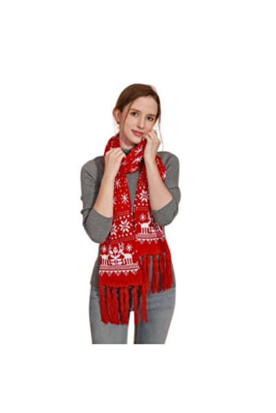 IBU Cork Eșarfă tricotată cu fulg de zăpadă