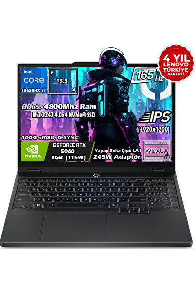 LENOVO Legion 5 15IRX10 Core i7 13650HX 24GB 1TB SSD RTX 5060 115W 15.3" WUXGA IPS W11 Pro 83LY00AXTR