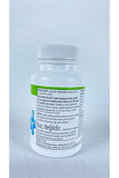 Herbalife Xtra-cal D Vitamini İçeren Kalsiyum Takviyesi Takviye Edici Gıda 1 kutu 90 Tablet