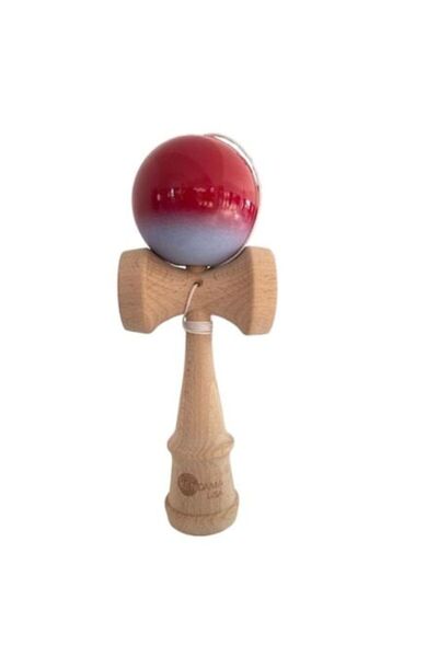 OEM Jucărie Kendama Profesională, Lemn, 18 cm, Joc de Dexteritate pentru Copii și Adulți, 7+, Roșu
