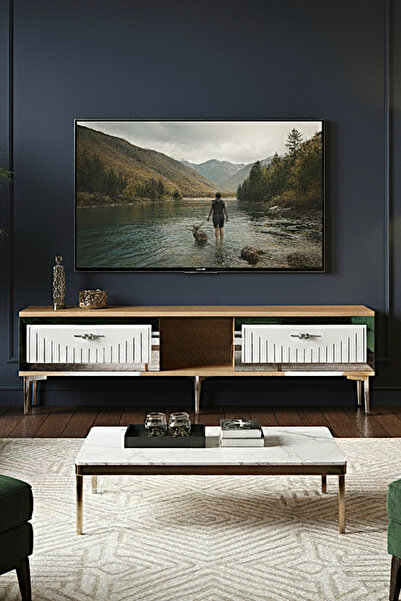 CENEYRA TSA1503DBS - TUNATV150 TV STAND, TV SEHPASI SAFİRMEŞE-BEYAZ-SILVER 150CM
