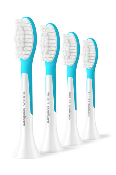 Philips Sonicare Kids Standard HX6044/90 refills, 4-pack brush heads, Standard, click-on