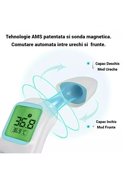 OEM Thermometer for adults and children, non-contact, dual mode forehead - ear with infrared, LCD display