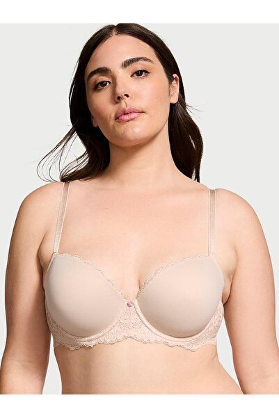 Victoria's Secret حمالة صدر نصف كلاسيكية مع دعم ناعم من الدانتيل ويدج خفيف الوزن