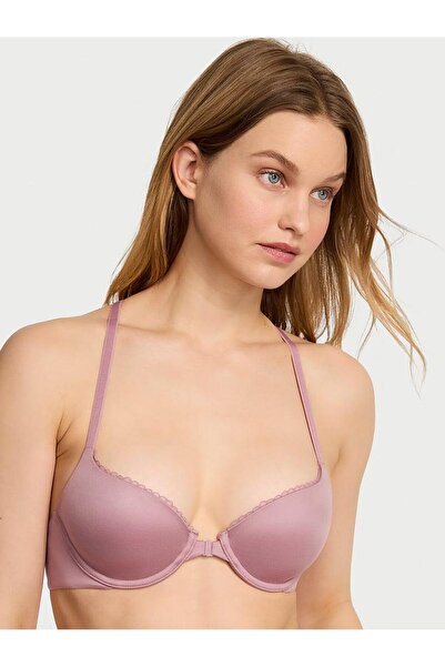 Victoria's Secret Lightweight padding support racerback demi bra with lace