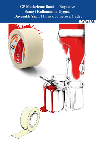 Ve-ge Maskeleme Bandı – Boyacı ve Sanayi Kullanımına Uygun, Dayanıklı Yapı /2...