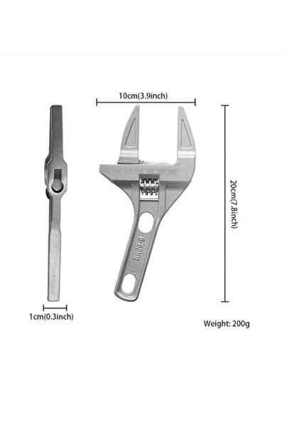 VEYA 1pc Multifunctional Plumbing Wrench with Short Handle and Large Open Mouth for Bathroom Faucet Installation