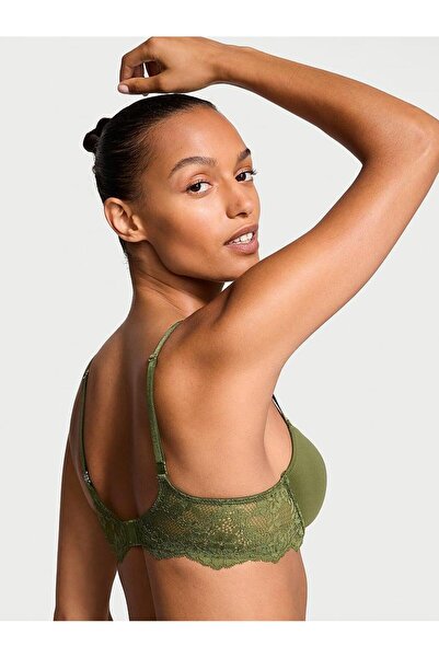 Victoria's Secret Smooth Lace Light Padding Support Classic Gathering Demi Bra