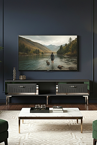 CENEYRA TSA1503AS - TUNATV150 TV STAND, TV SEHPASI ANTRASİT-SILVER 150CM