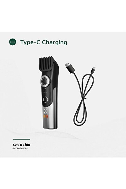 Green Lion ماكينة تشذيب شعر الجسم من جرين ليون تريم جين - لون أسود