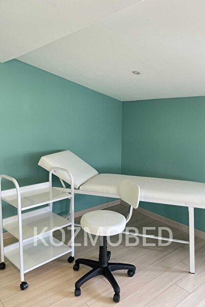 Kozmobed Hasta Sedyesi-3 Raflı Etejer-Uzman Taburesi (3'lü Set)