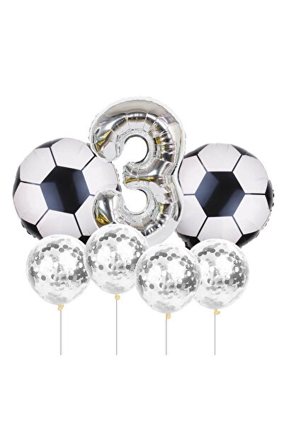 Baloane Vesele Set Baloane Aniversare Tematica Fotbal 3 ANI SET280-3