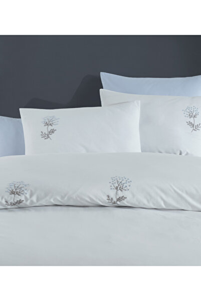 SHome طقم غطاء لحاف مزدوج من القطن 100% مطرز يدويًا من رانفورس – أناقة طبيعية...