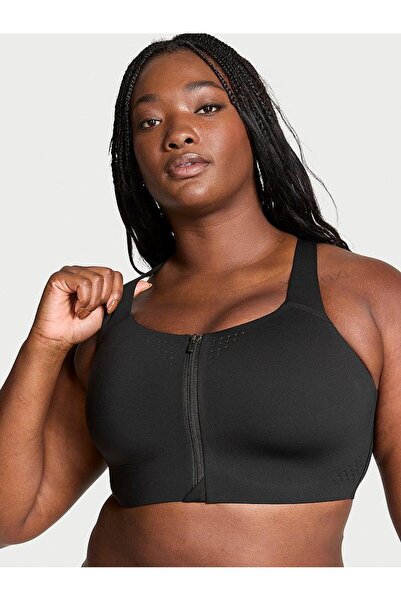 Victoria's Secret نمط جديد! حمالة صدر رياضية بسحاب أمامي من الريش