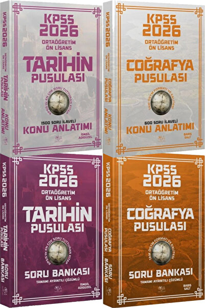 CBA Akademi 2026 KPSS Ortaöğretim Ön Lisans Tarihin Pusulası Coğrafya Pusulas...