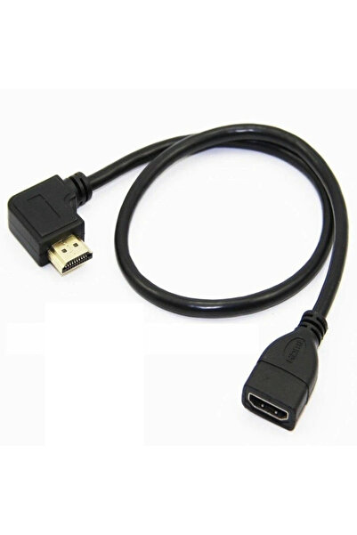 Anunnaki 90 Derece Sağ Açılı HDMI Uzatma Kablosu / Extender – 1 m / 4K Desteği