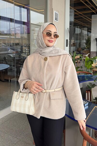 STİLBOON Gold Düğmeli Premıum Ceket 1139 Bej