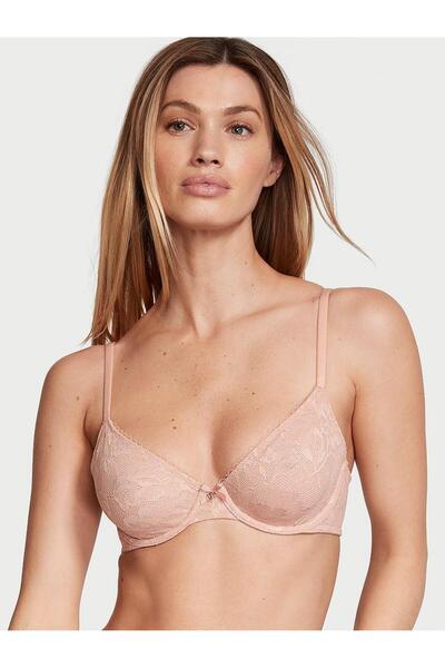 Victoria's Secret Invisible Lift Lace Demi Bra Without Padding