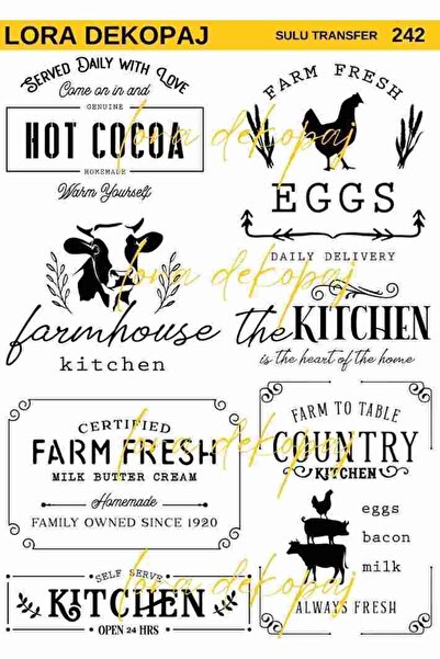 Lora Dekopaj Sulu Transfer Kağıdı - 242 25x35 cm