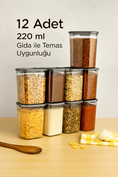 ViATOM Food Storage Container 12-Piece Rectangular Storage Container 2200ml