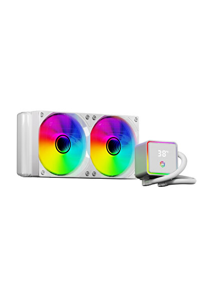 FRISBY FCL-240W ARGB 240mm Beyaz İşlemci Sıvı Soğutucu