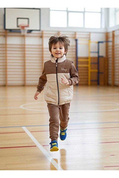 Arafım Butik kapitone yelekli esofman takımı 3 lü