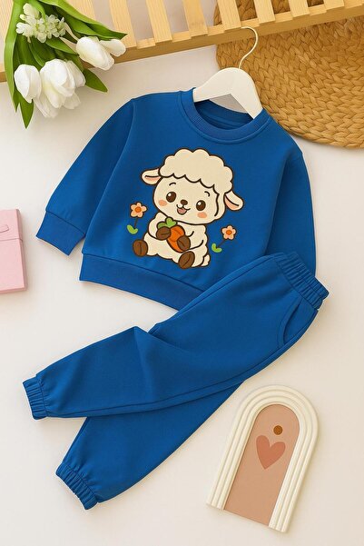 MODA Set de trening cu imprimeu CUTE SHEEP pentru copii