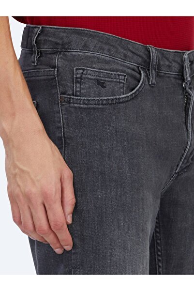 Kip Gray Slim Fit Denim Cotton Blended Trousers