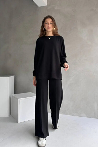 Moda Küpü طقم رياضي نسائي من القماش المودال، (مقاس واسع) قصة مريحة كبيرة الحج...