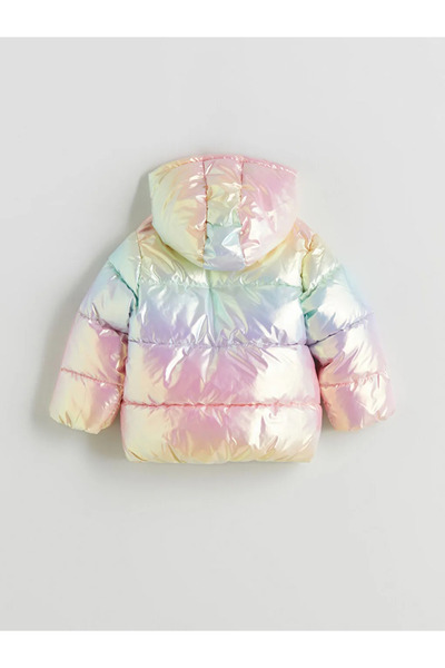 LC Waikiki LCW Kids Pembe Renk Bloklu Kız Çocuk Şişme Mont