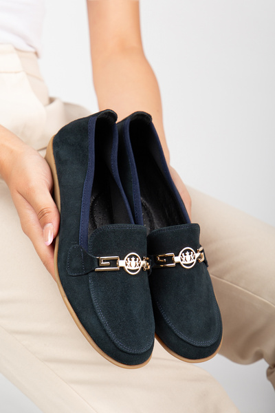 Elile Shoes Genuine Leather Soft Sole Loafer Shoes from Size 36 to Size 41