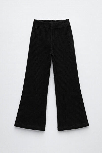 zeyderkids Kız Çocuk Fitilli Kadife İspanyol Paça Tayt