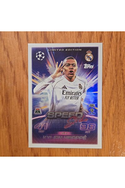 Topps Kylian Mbappe Speed Limited Edition Game Card
